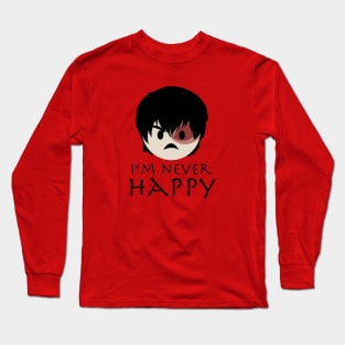 Prince Zuko Angry Emoji 3 "I'm Never Happy" Long Sleeve T-Shirt